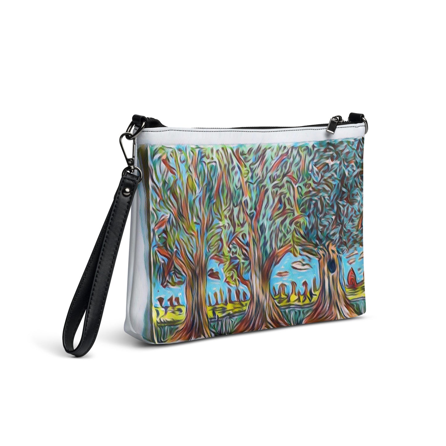 Crossbody bag 3 trees light blue by OSB Lifestyle