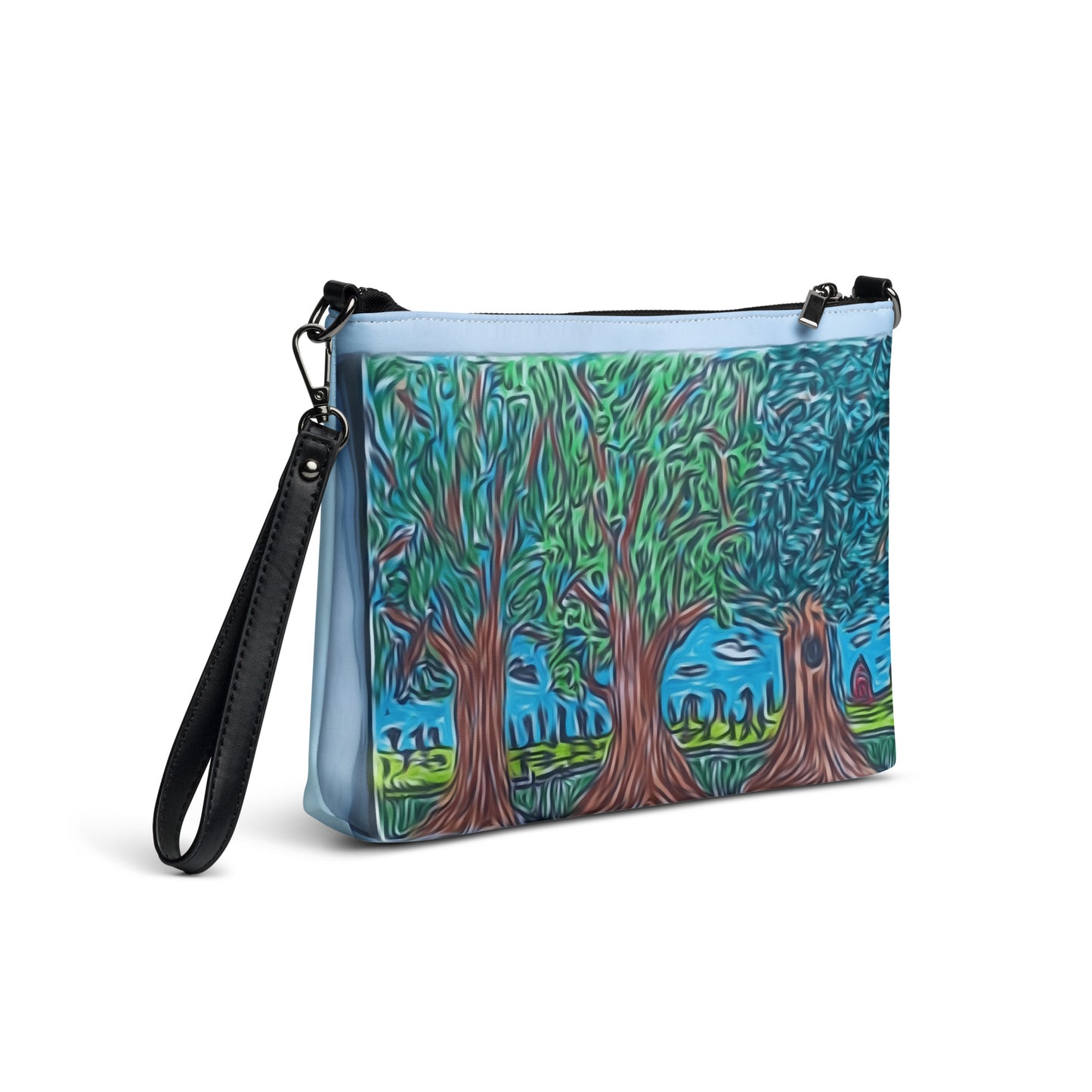 Crossbody bag 3 trees blue by OSB Lifestyle