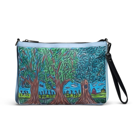 Crossbody bag 3 trees blue by OSB Lifestyle