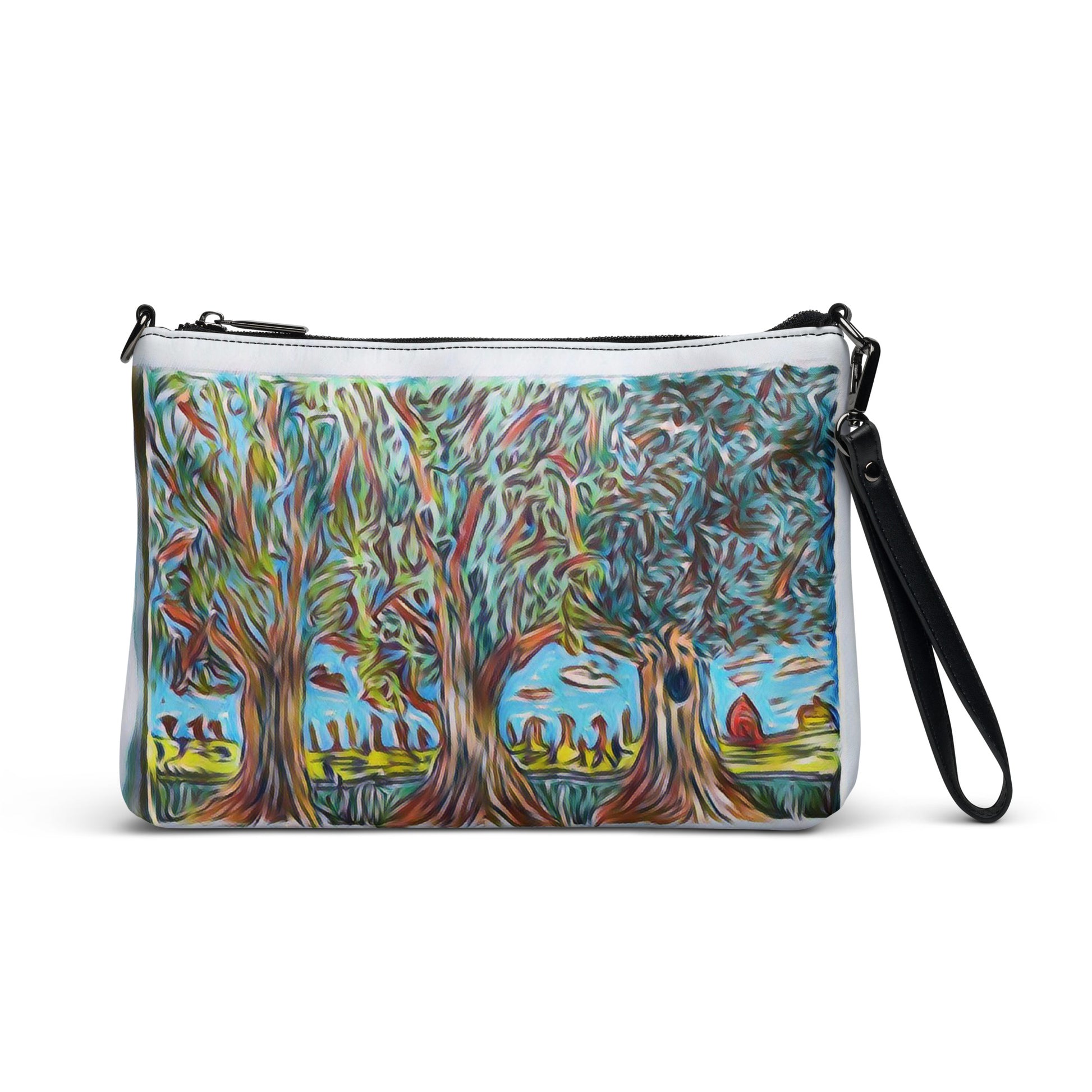 Crossbody bag 3 trees light blue by OSB Lifestyle