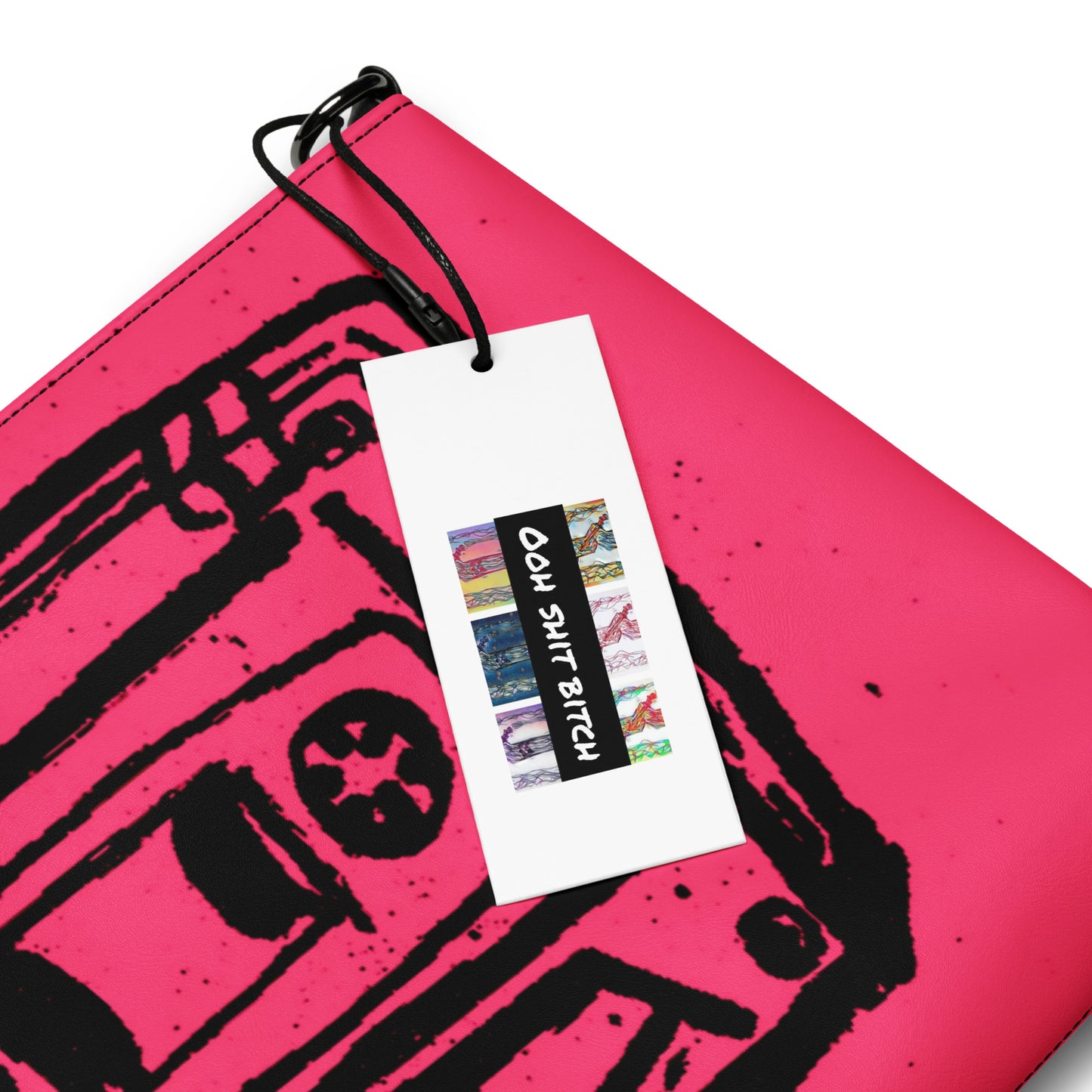 Crossbody bag hot pink big tape by OSB Lifestyle