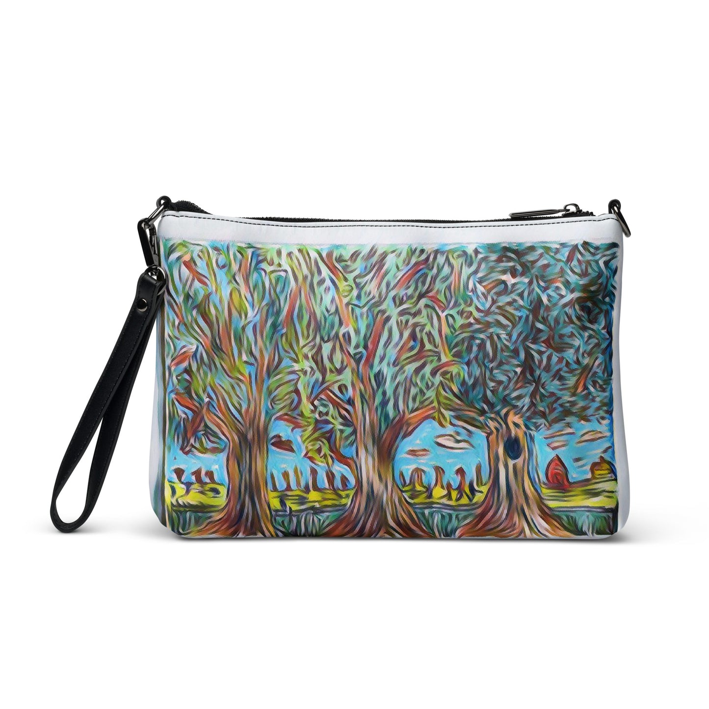 Crossbody bag 3 trees light blue by OSB Lifestyle