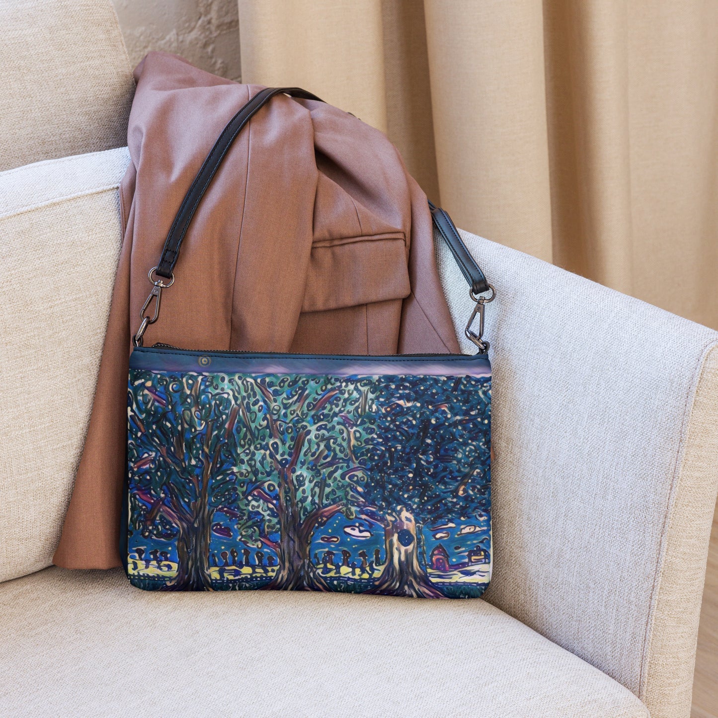 Crossbody bag 3 trees purple by OSB Lifestyle