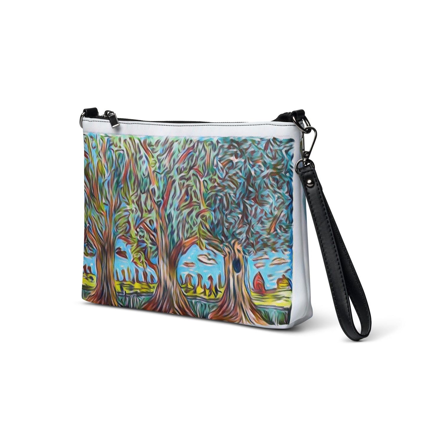 Crossbody bag 3 trees light blue by OSB Lifestyle