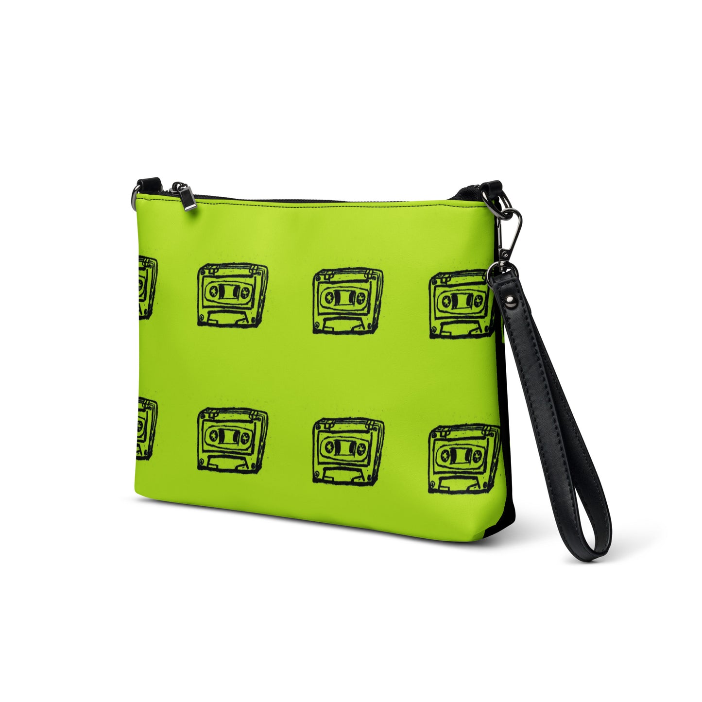 Crossbody bag 2 side Monster green / Black small tape by OSB Lifestyle