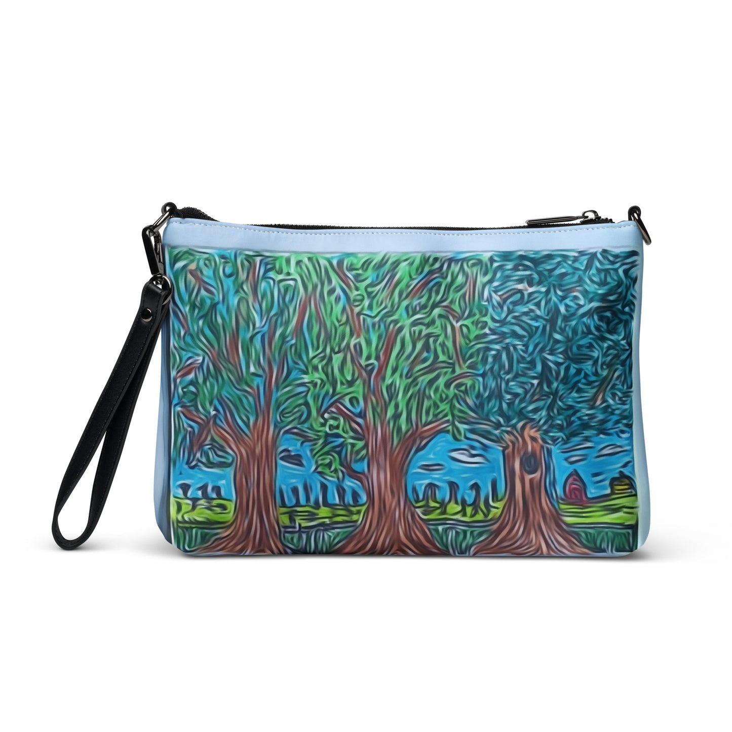 Crossbody bag 3 trees blue by OSB Lifestyle