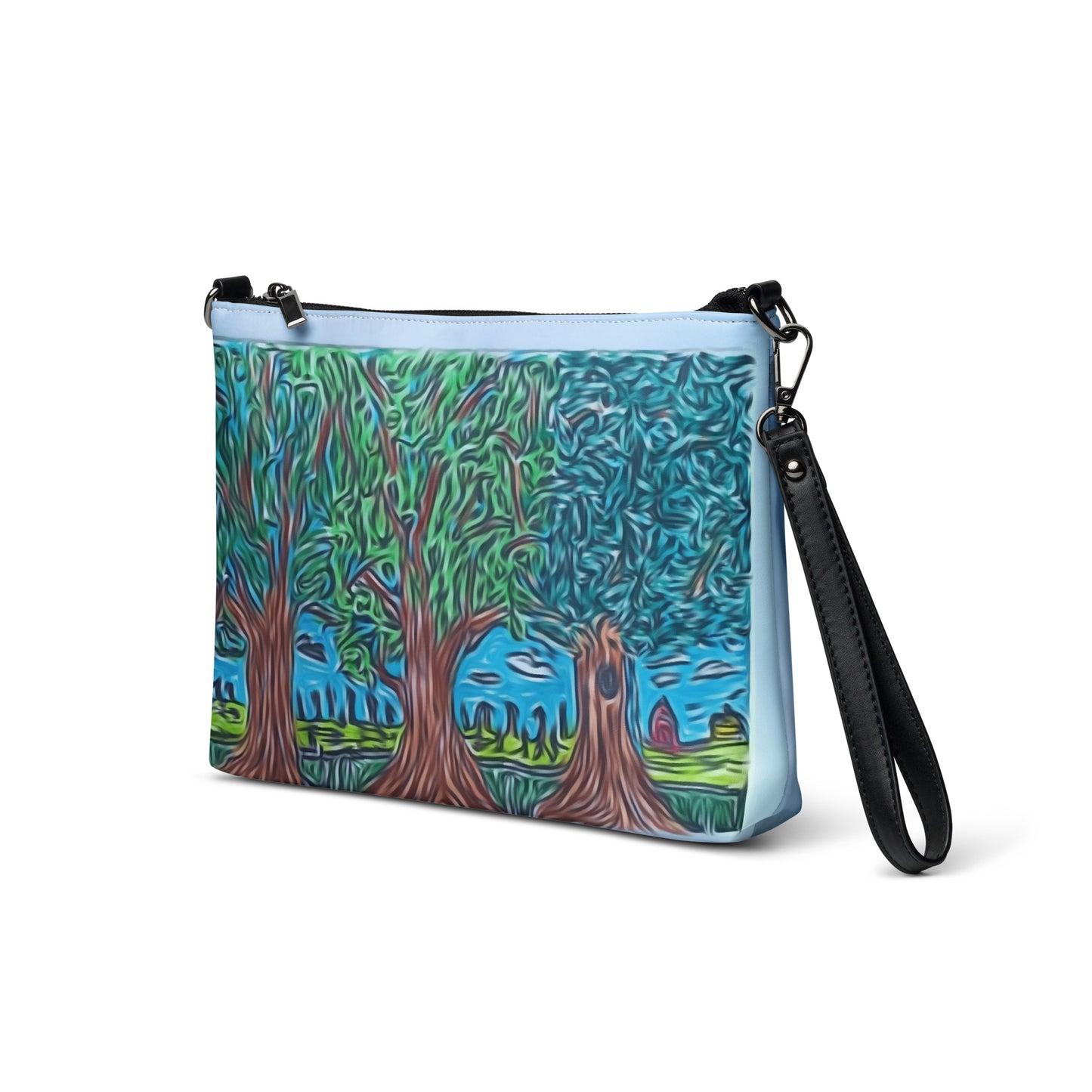 Crossbody bag 3 trees blue by OSB Lifestyle