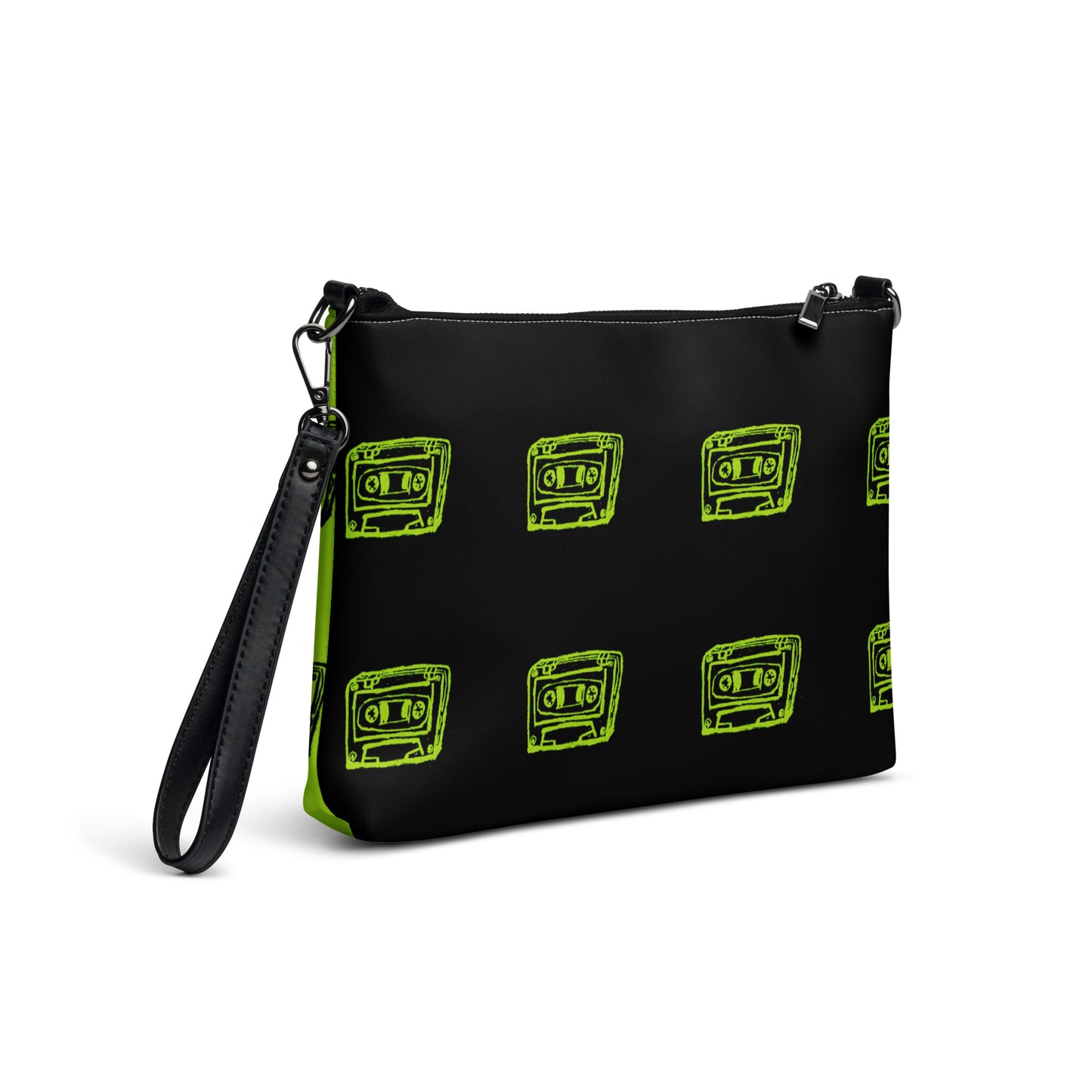Crossbody bag 2 side Monster green / Black small tape by OSB Lifestyle